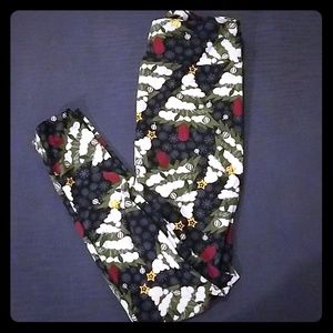 LulaRoe Christmas Tree Leggings - OS